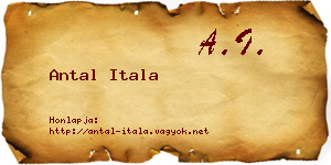 Antal Itala névjegykártya